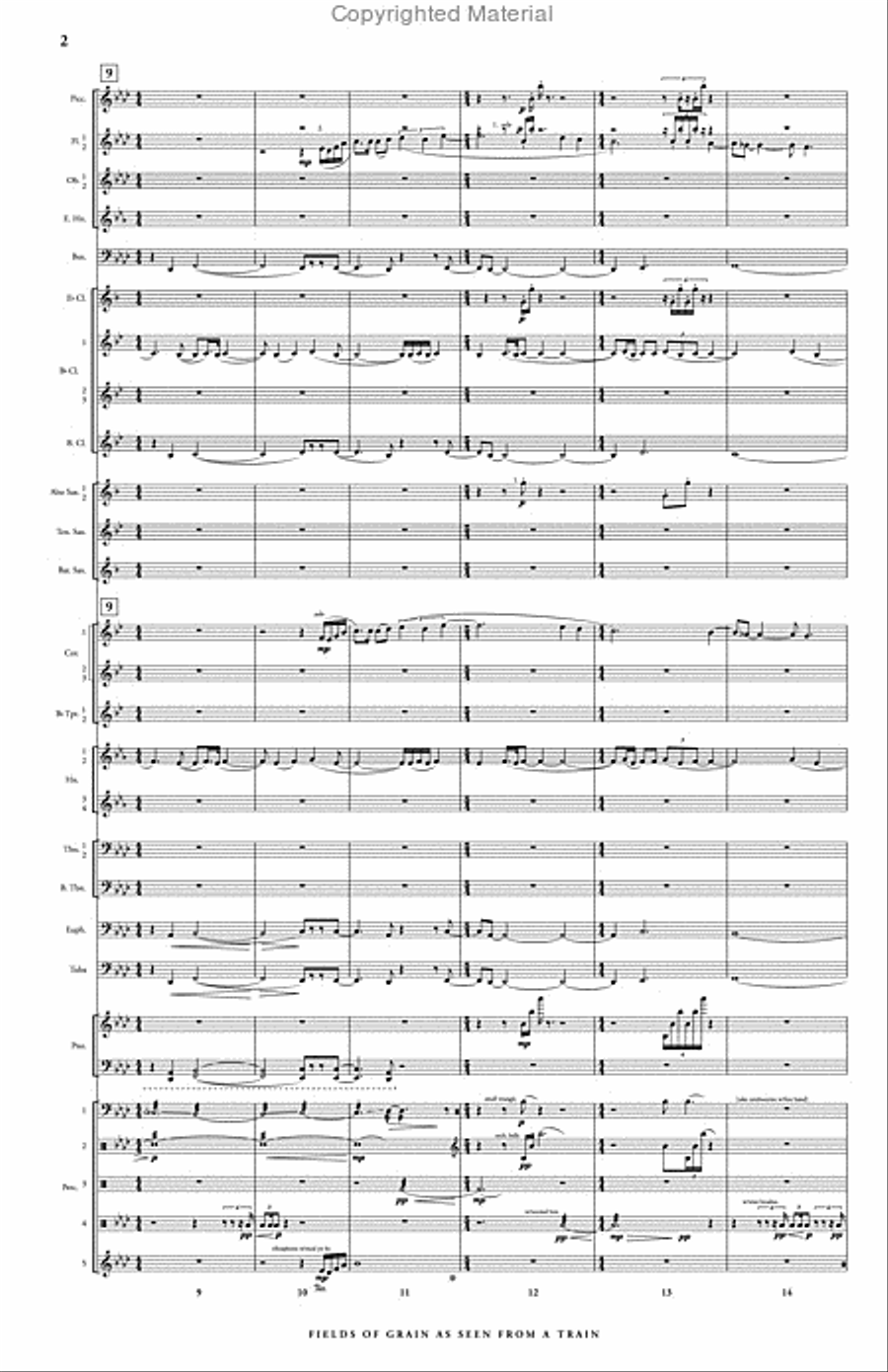 Fields of Grain as Seen from a Train Concert Band scores gallery preview page 3