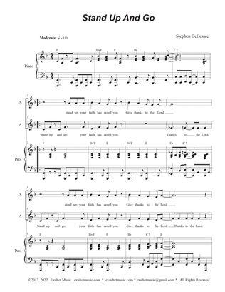 Stand Up And Go (Duet for Soprano and Alto solo)