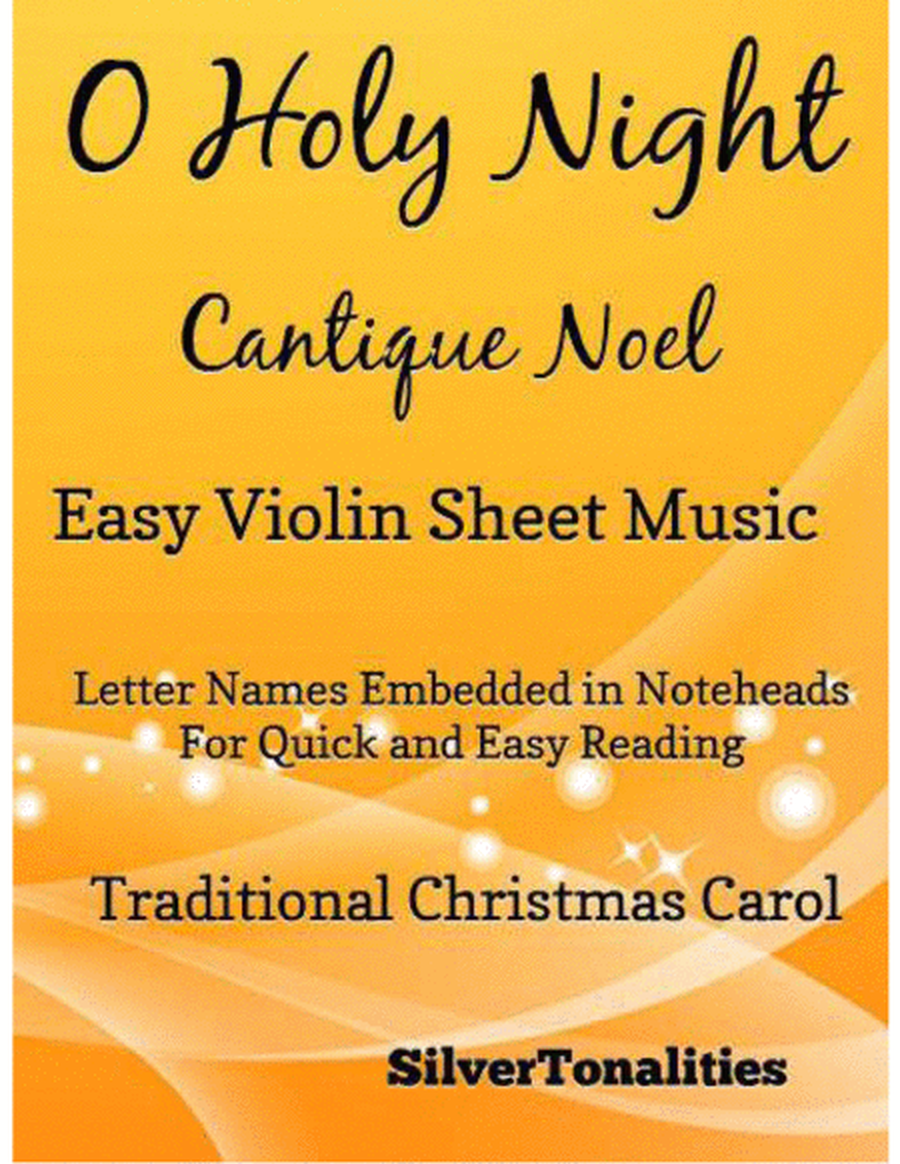 O Holy Night Cantique Noel Easy Violin Sheet Music