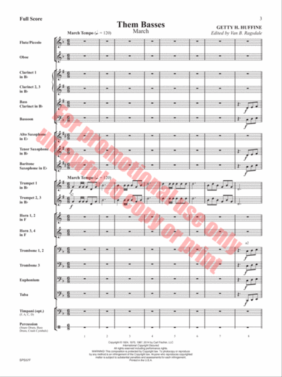 Them Basses Concert Band scores gallery preview page 4