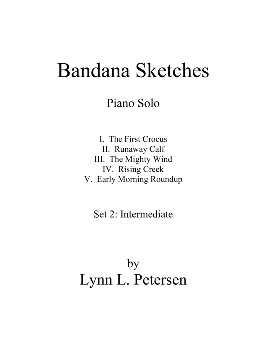 Bandana Sketches (Set 2 - Intermediate) - piano solo image number null