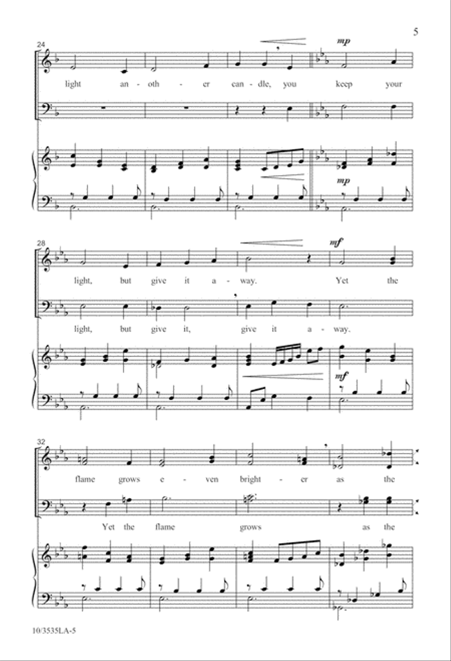 Be A Candle of Hope 4-Part scores gallery preview page 6