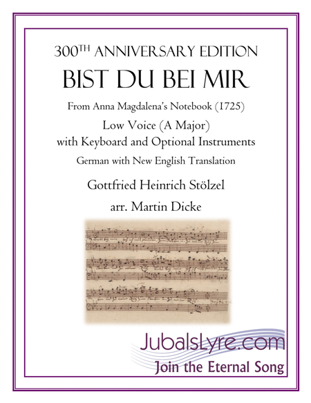 Bist du bei mir (Low Voice and Keyboard with Optional Instruments) image number null