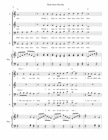 Think About That Day - a Christmas Song - SATB with piano image number null