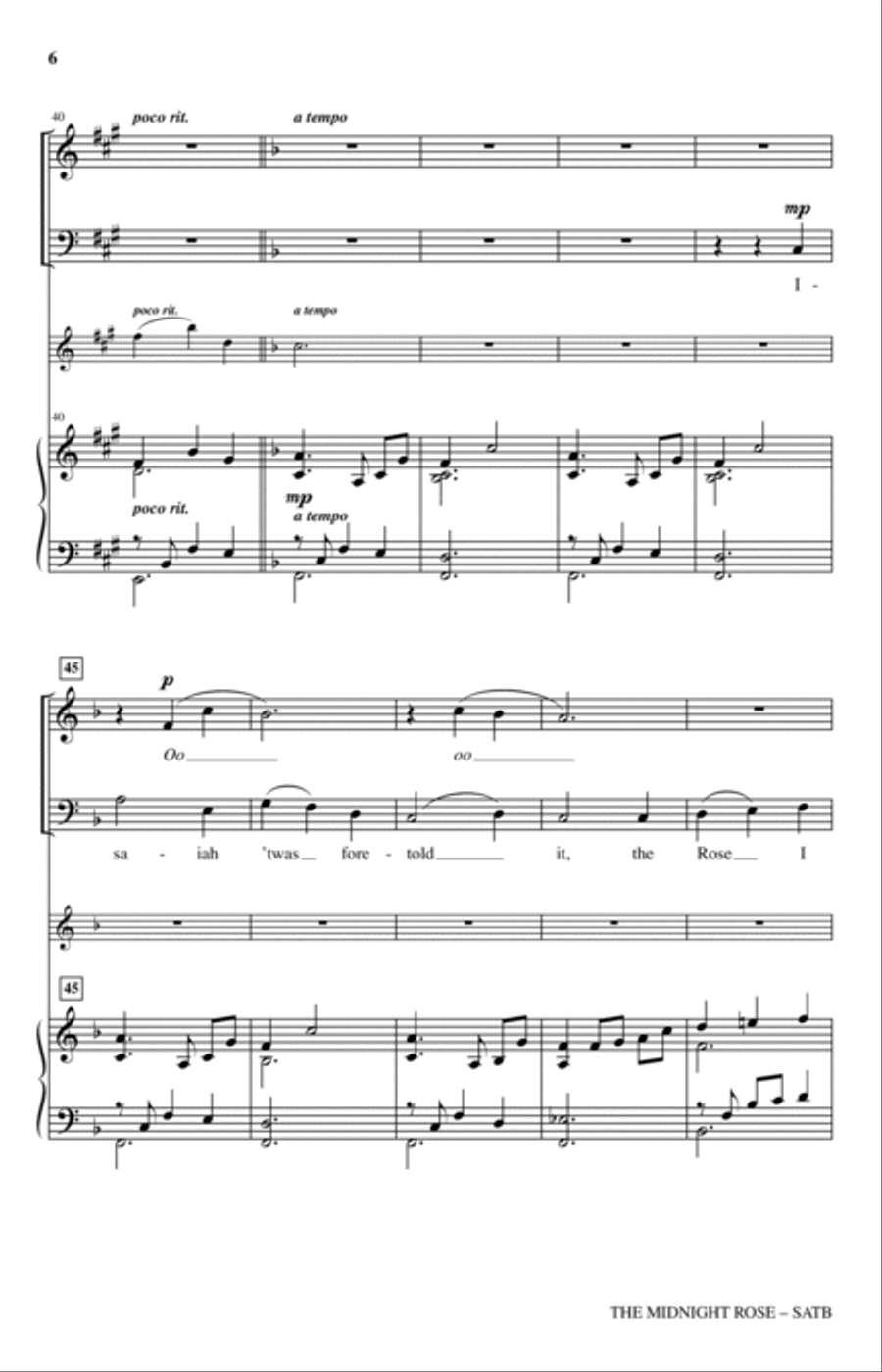The Midnight Rose The Midnight Rose 4-Part scores gallery preview page 5