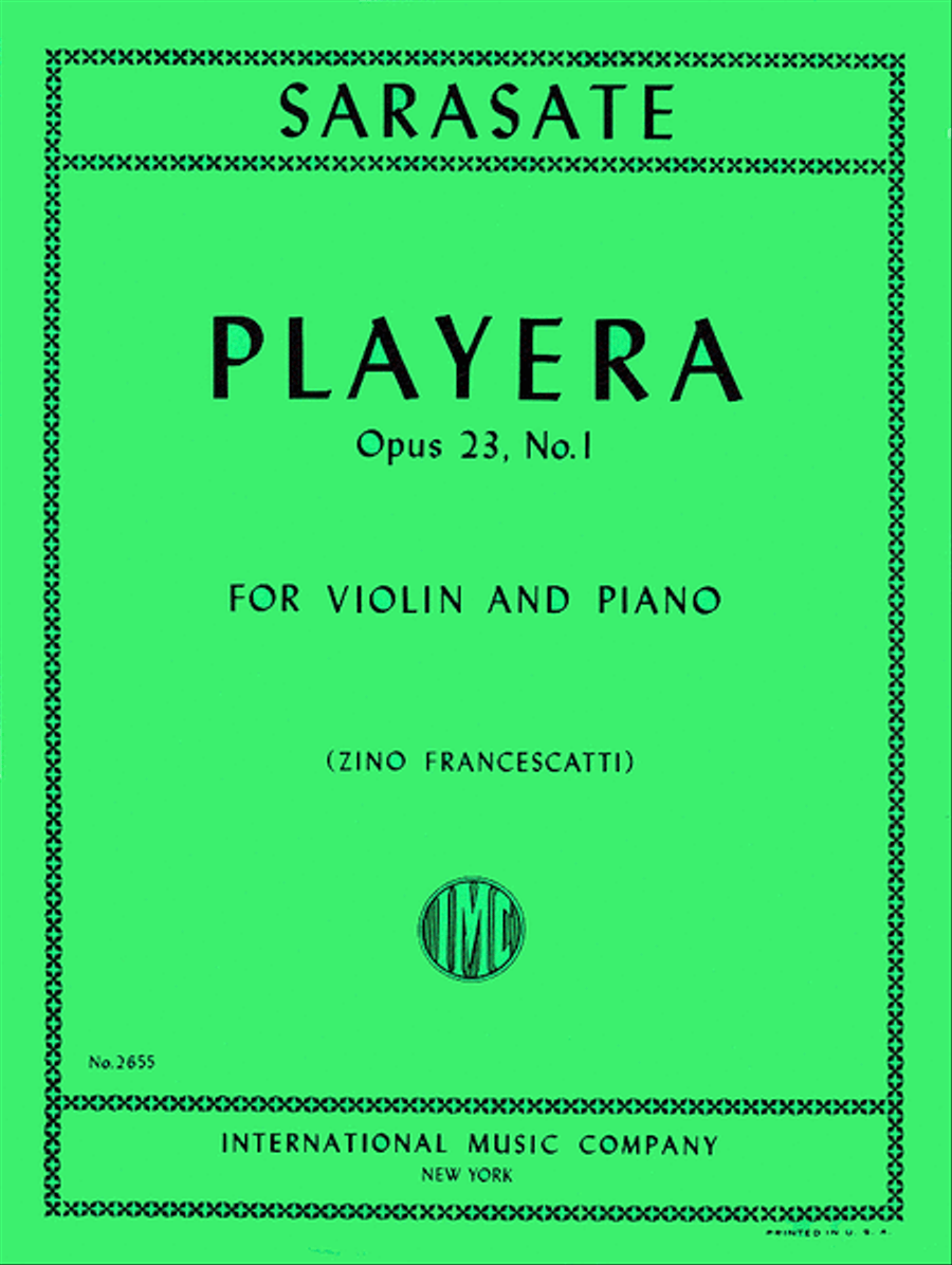 Playera, Op. 23 No. 1 Violin Solo scores gallery preview page 1