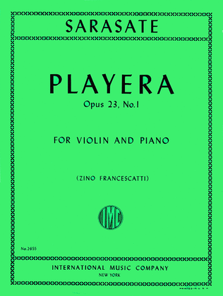 Book cover for Playera, Op. 23 No. 1