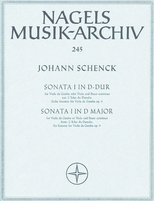 Book cover for Sonata I aus "LEcho du Danube" fur Viola da gamba (Viola) und Basso continuo D major op. 9/1