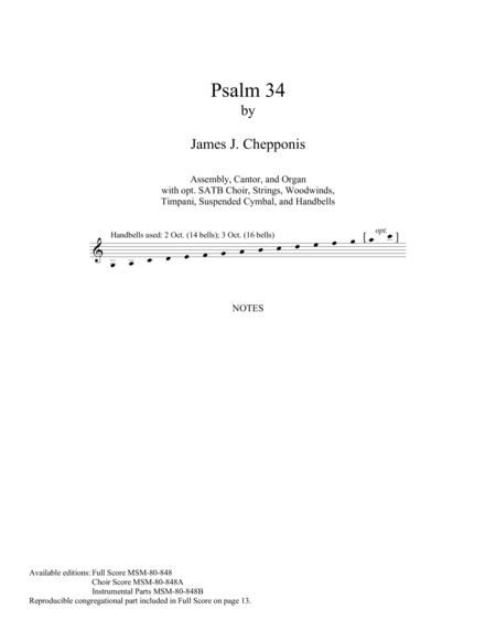 Psalm 34 (Full Score) image number null