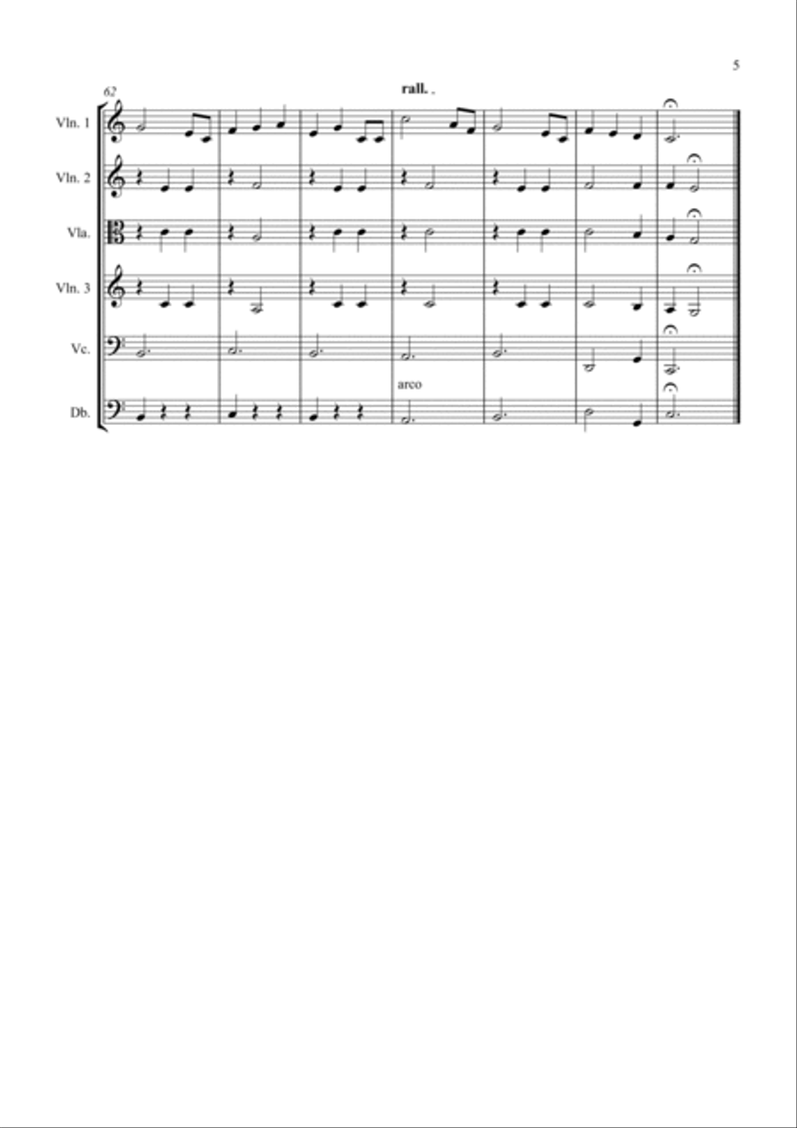 Brahms Lullaby for String Orchestra String Orchestra scores gallery preview page 5