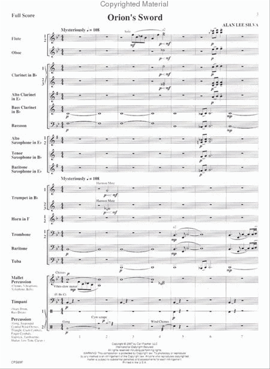 Orion's Sword Concert Band scores gallery preview page 2