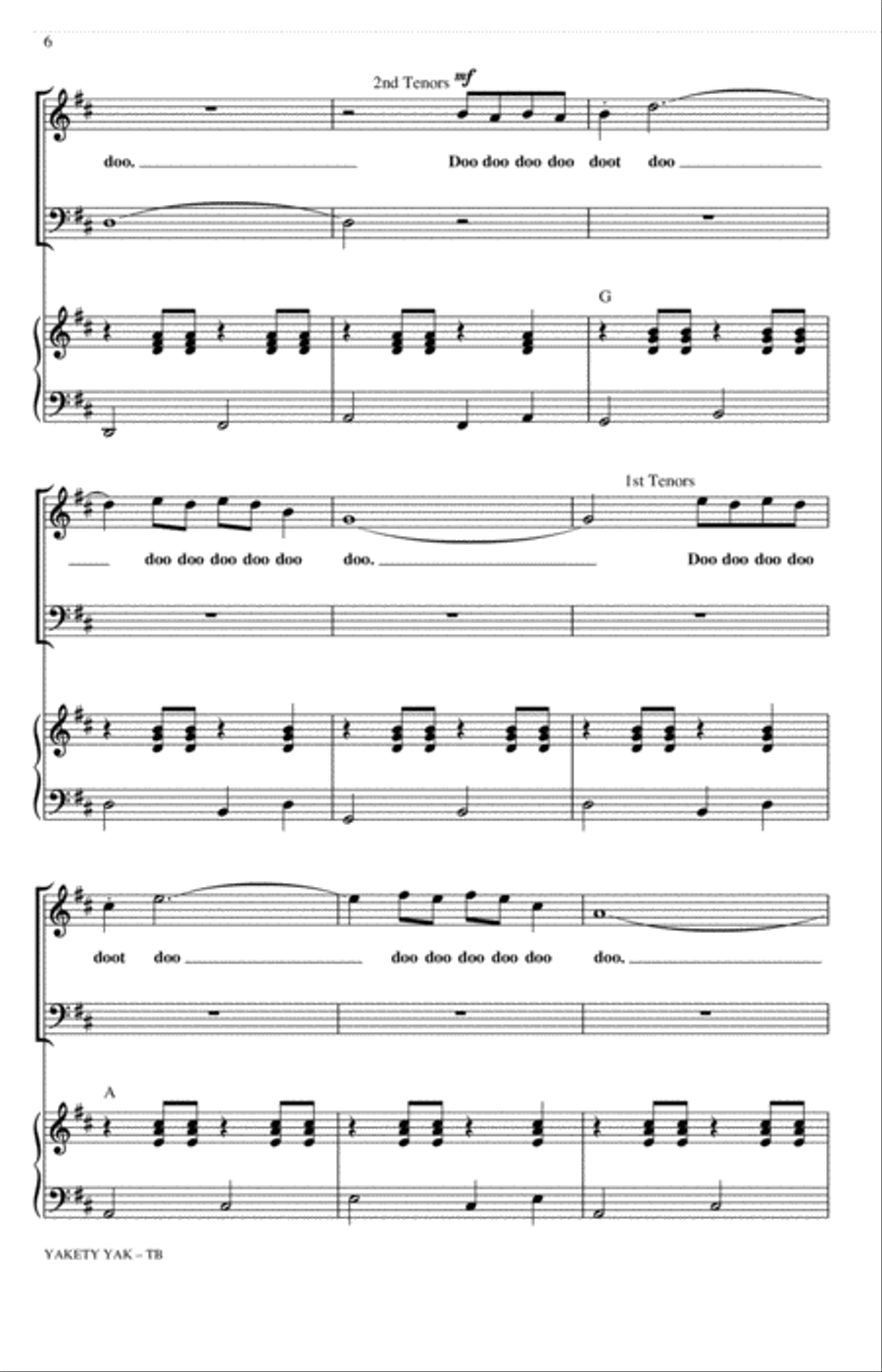 Yakety Yak (arr. Roger Emerson) TB scores gallery preview page 5