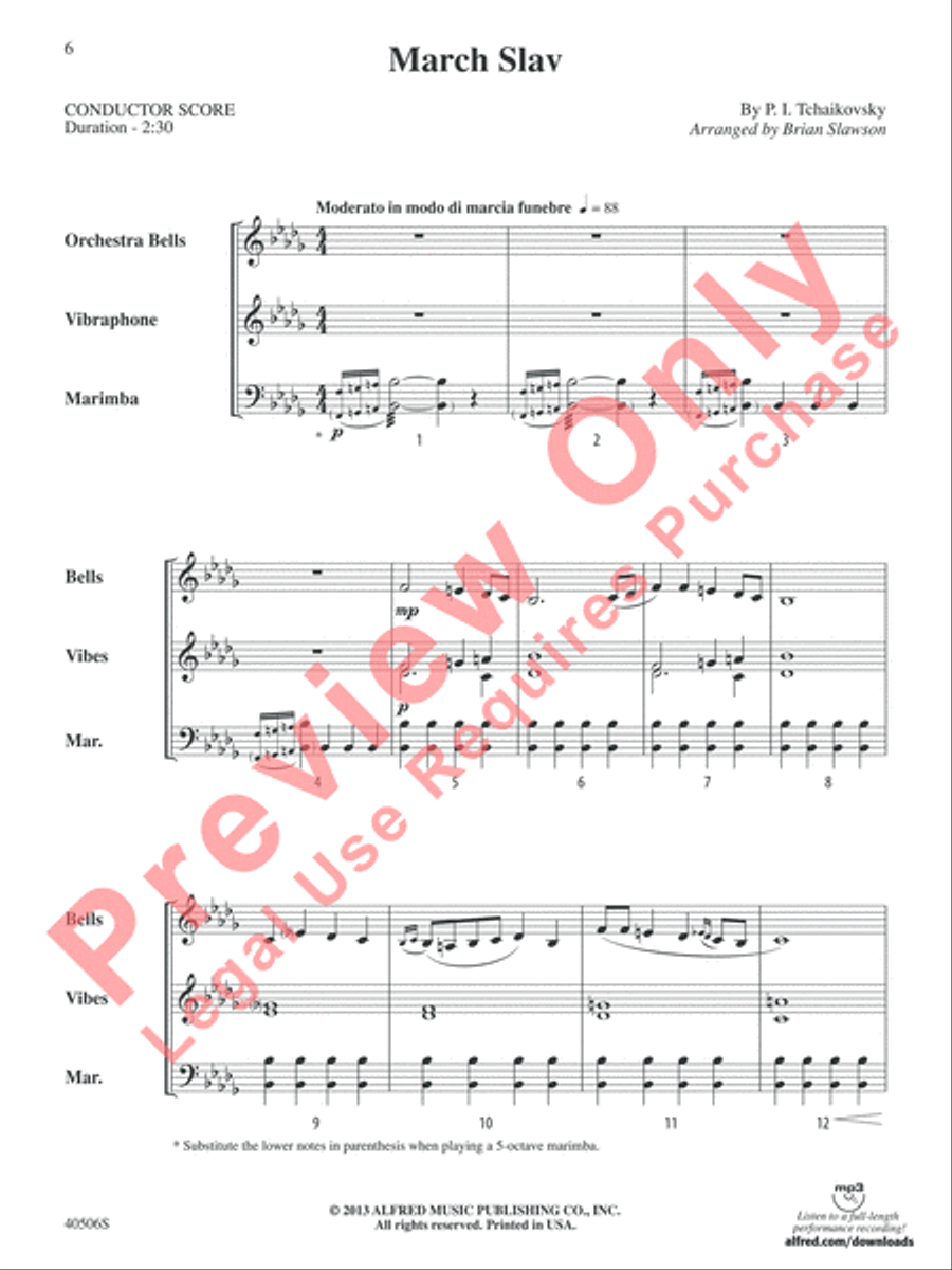 Classic Mallet Trios -- Tchaikovsky Small Ensemble scores gallery preview page 7