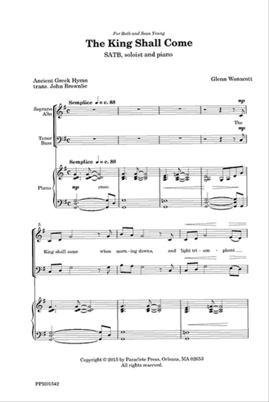 The King Shall Come The King Shall Come 4-Part scores gallery preview page 1