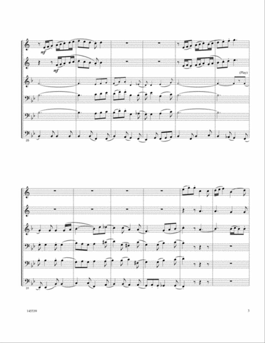 Heaven Came Down And Glory Filled My Soul Brass Quintet scores gallery preview page 3