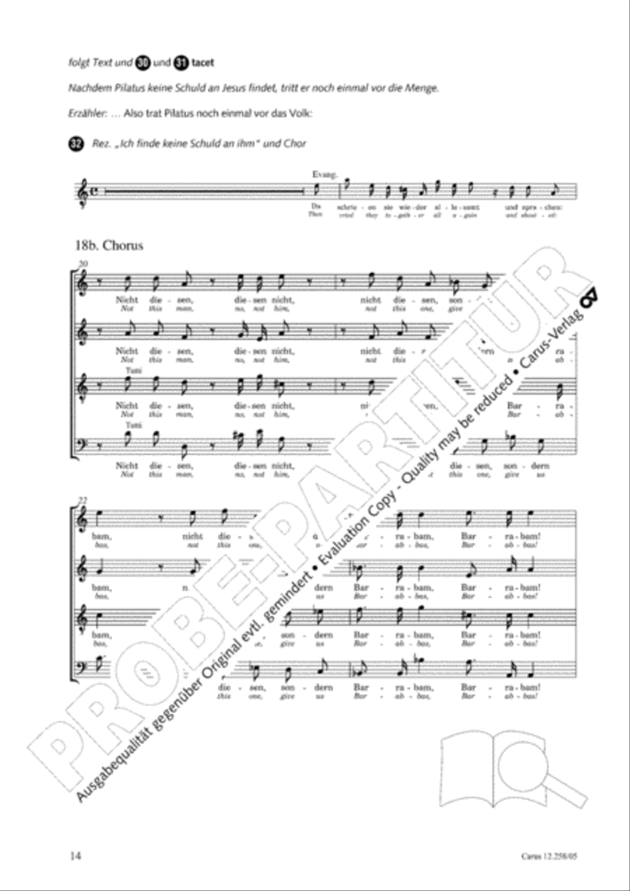 Johann Sebastian Bachs Johannes-Passion fur Kinder und Jugendliche STB scores gallery preview page 15