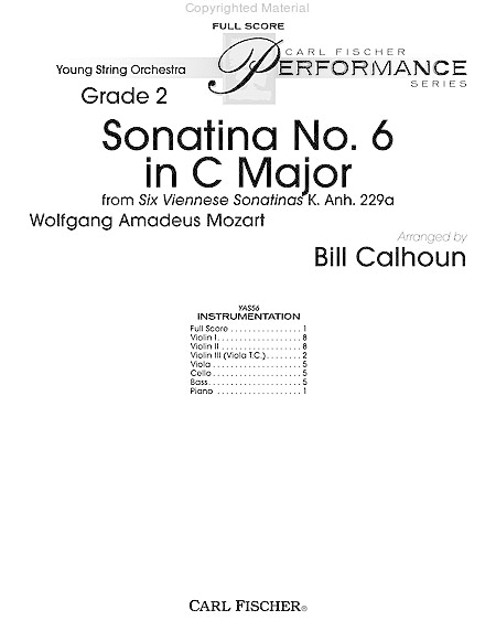 Sonatina No. 6 In C Major image number null