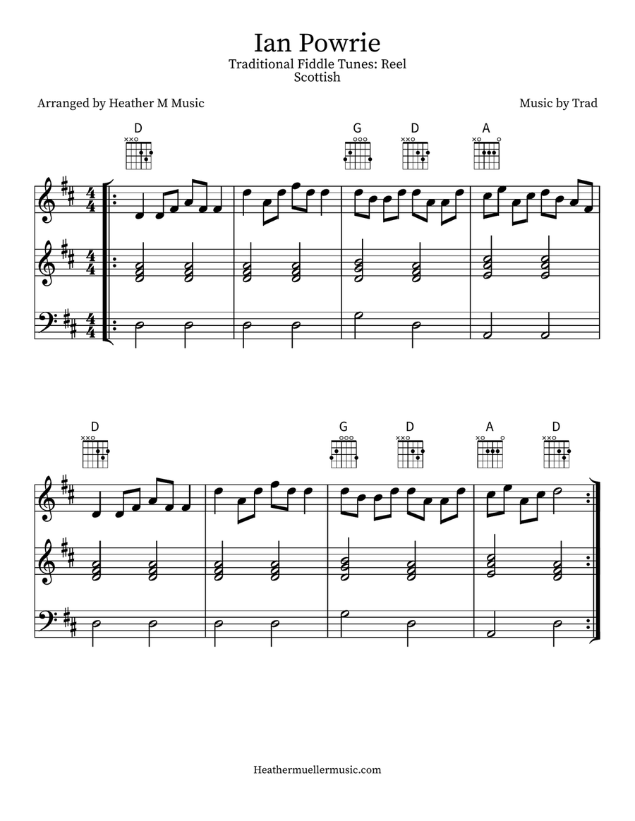 Ian Powrie Violin scores gallery preview page 1