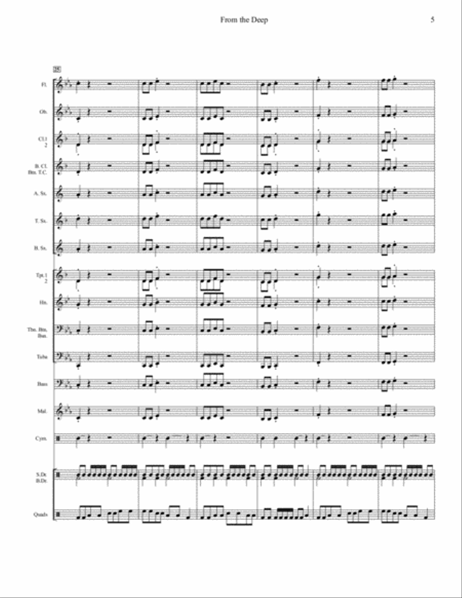 From the Deep From the Deep Concert Band scores gallery preview page 6