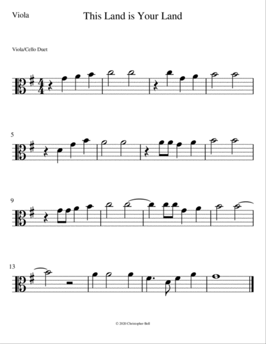 This Land Is Your Land String Duet scores gallery preview page 2