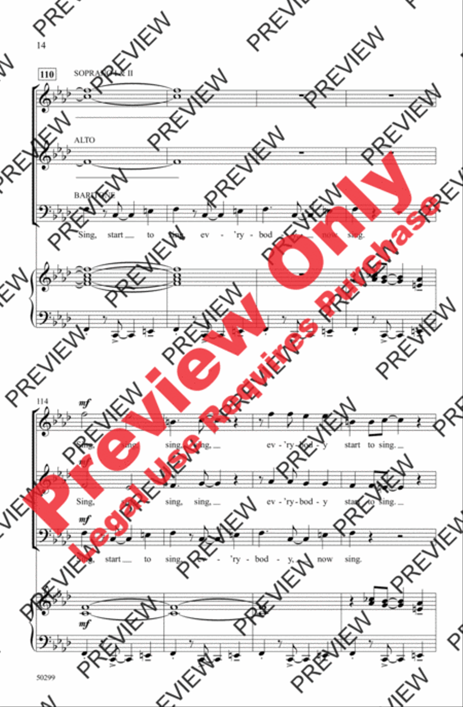 Sing, Sing, Sing Sing, Sing, Sing 3-Part scores gallery preview page 14