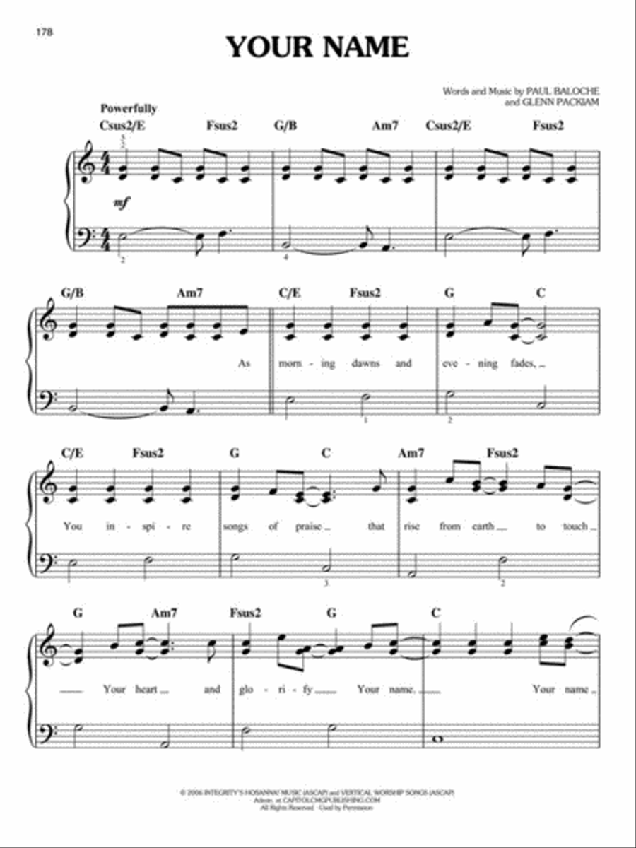 First 50 Worship Songs You Should Play on Piano Easy Piano scores gallery preview page 5