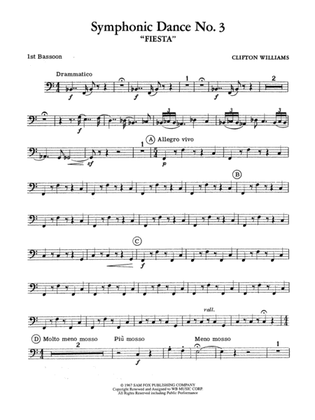 Symphonic Dance No. 3 ("Fiesta"): Bassoon