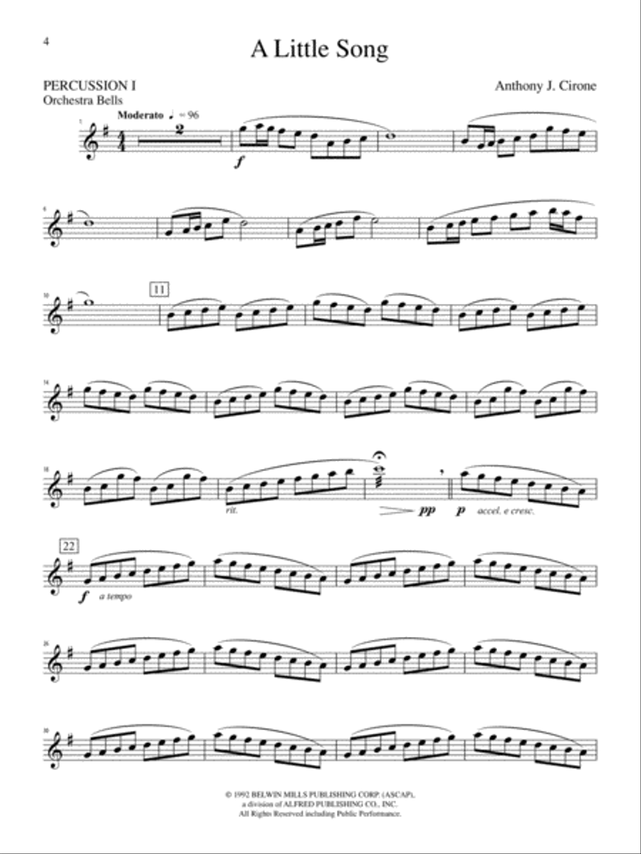 The Anthony J. Cirone Intermediate Percussion Ensemble Collection: 1st Percussion Percussion Ensemble scores gallery preview page 4