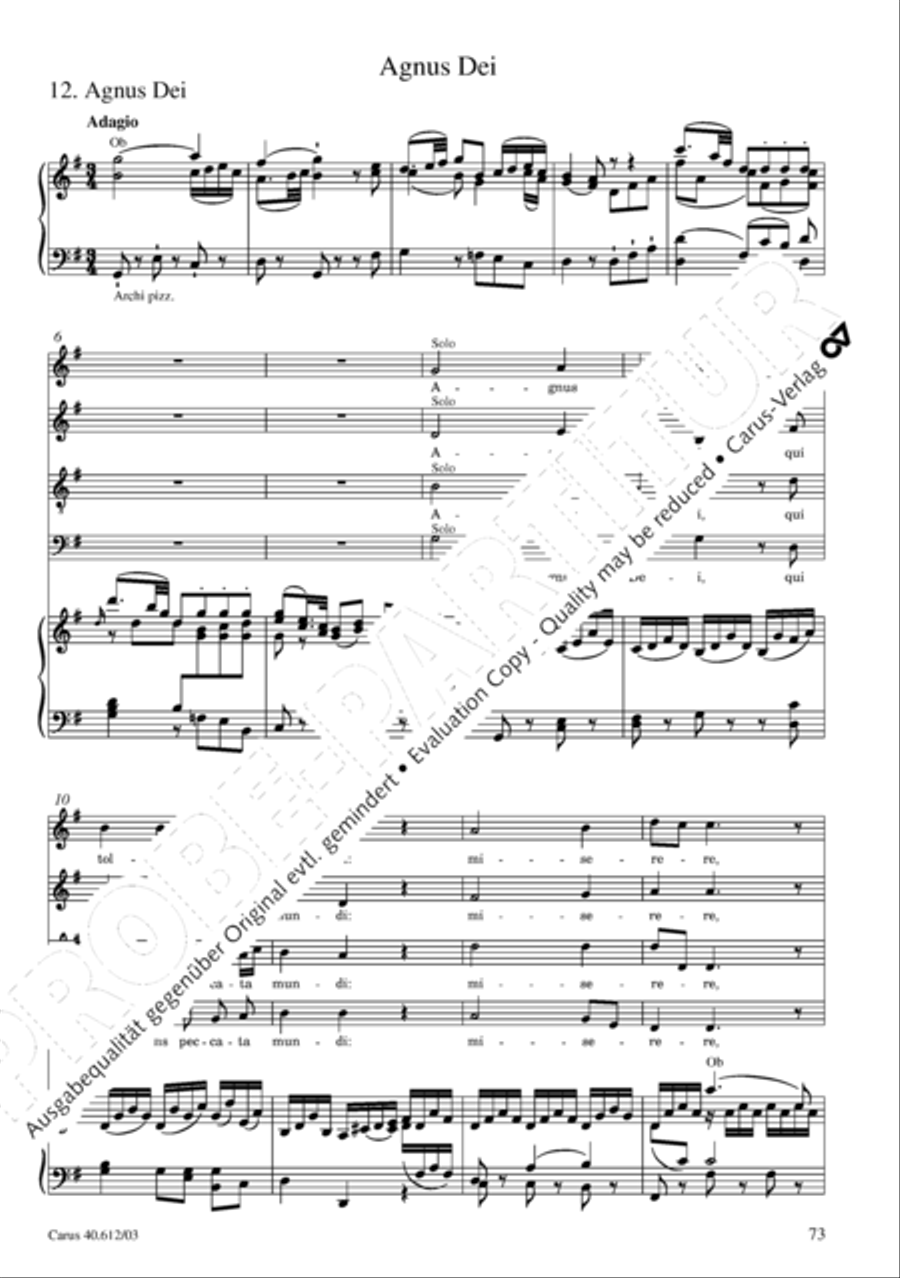 Harmoniemesse in B 4-Part scores gallery preview page 74