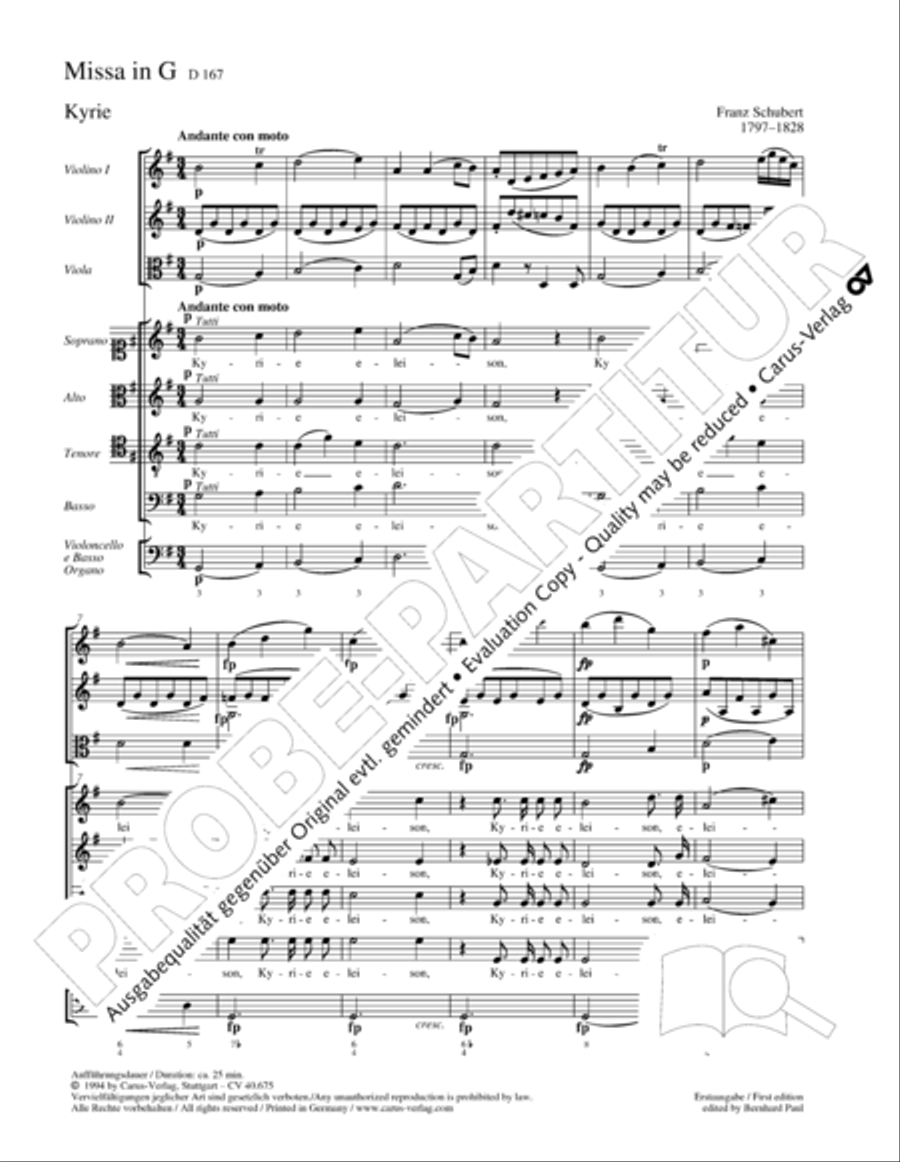 Mass in G Major STB scores gallery preview page 14