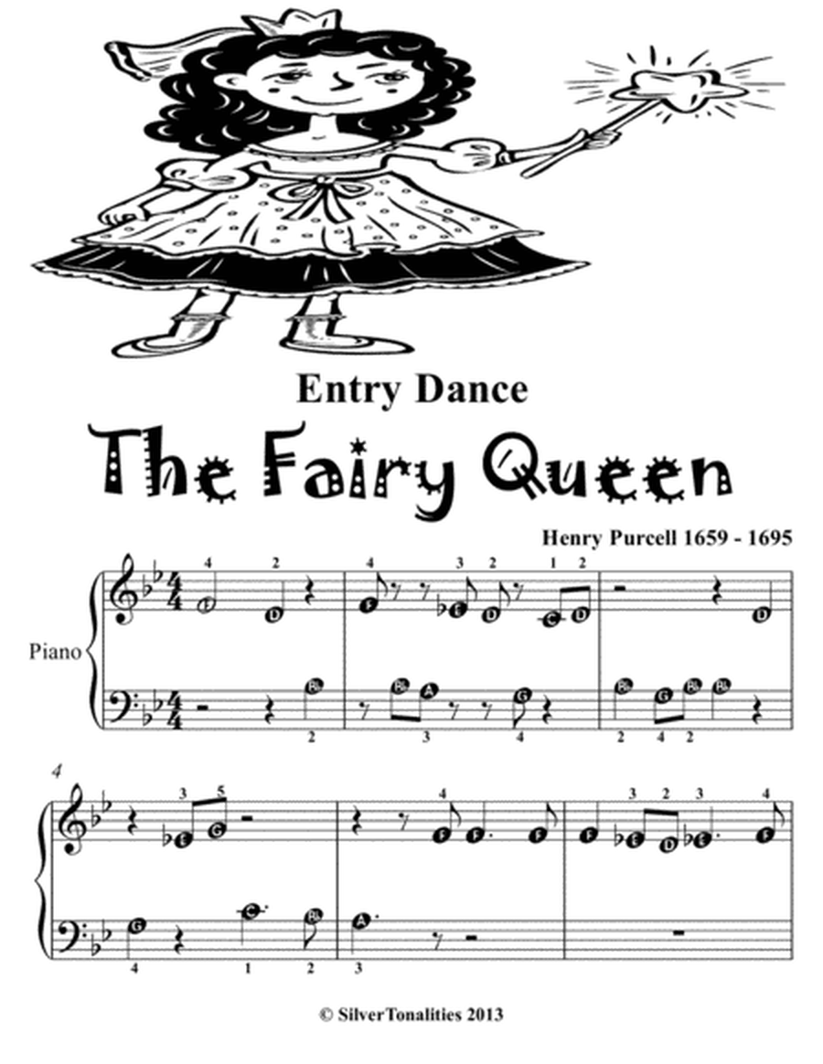 Entry Dance the Fairy Queen Beginner Piano Sheet Music 2nd Edition