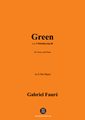 Book cover for G. Fauré-Green,in G flat Major,Op.58 No.3
