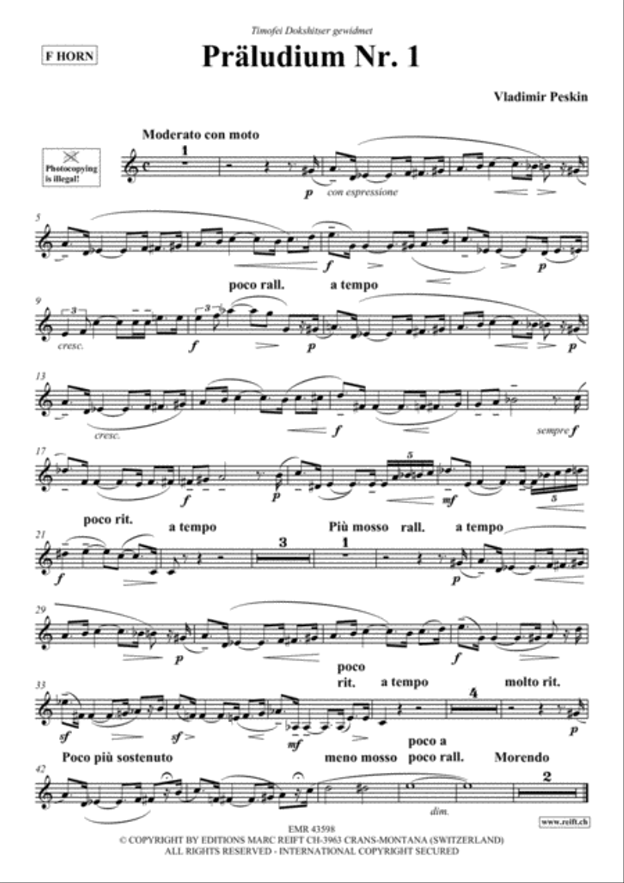 Praludium No. 1 Praludium No. 1 Horn scores gallery preview page 2