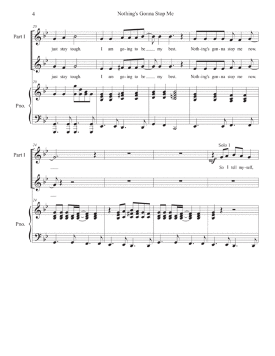 Nothing's Gonna Stop Me for Two-Part Voices SA scores gallery preview page 4