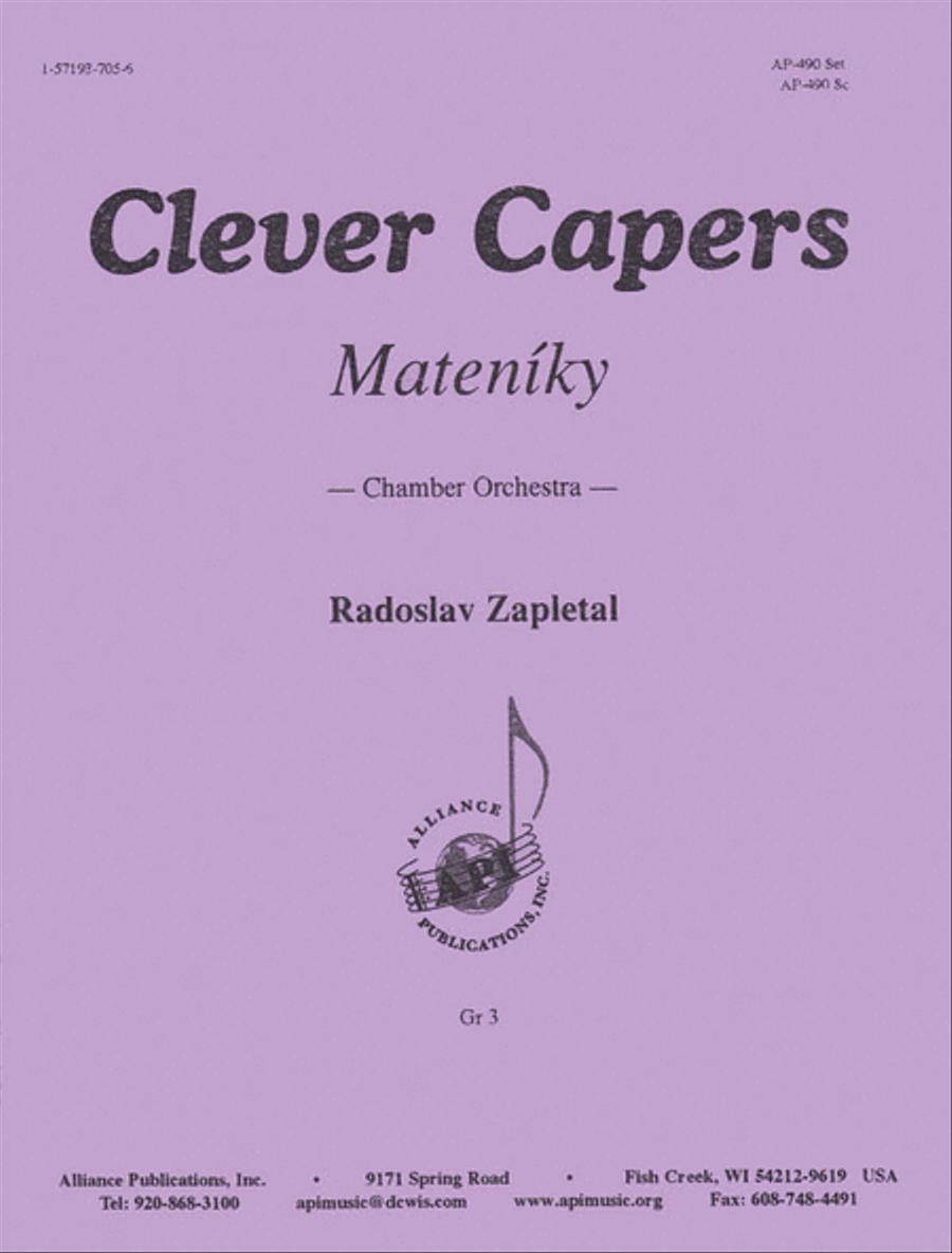 Clever Capers/mateniky - Chmbr Orch - Set Chamber Orchestra scores gallery preview page 1