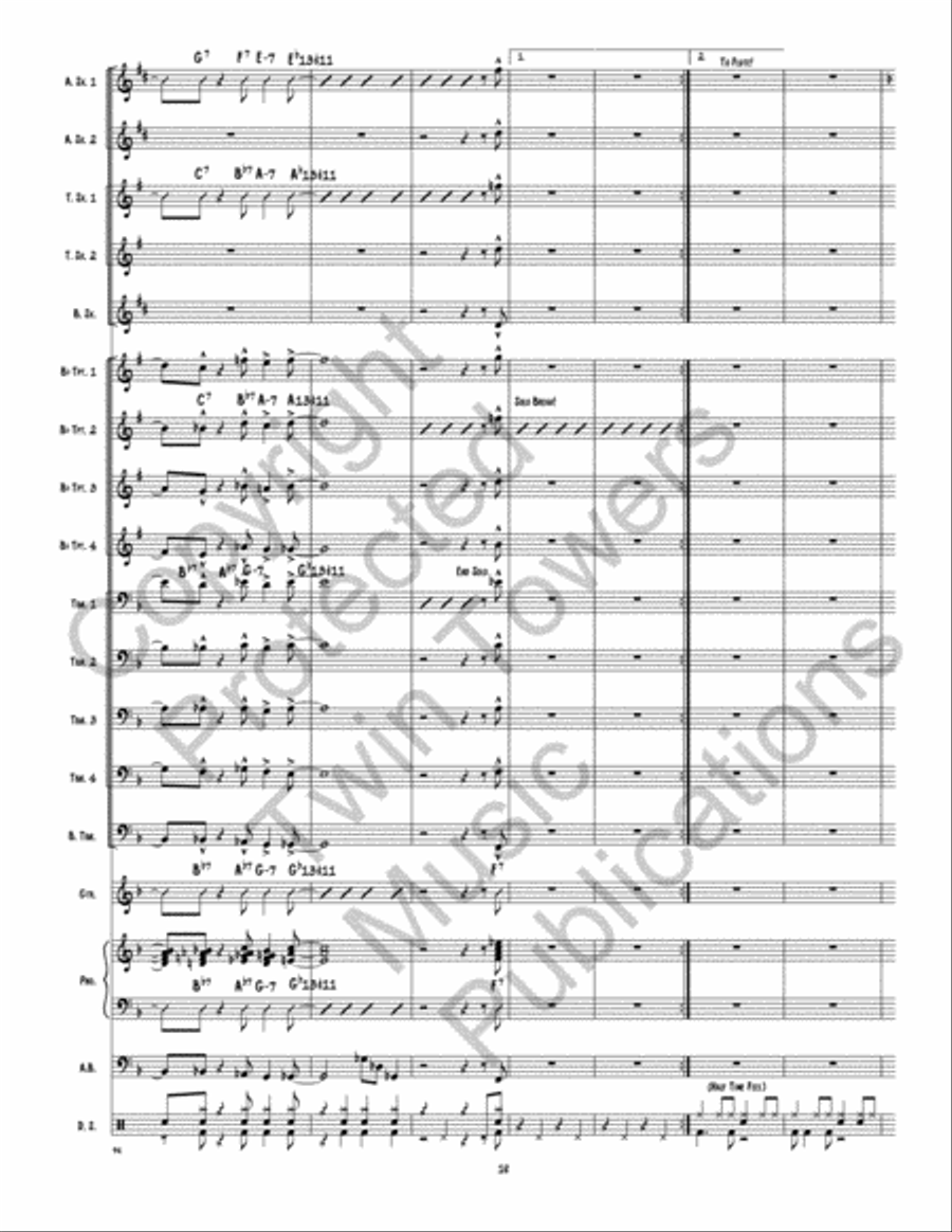 Back This Thang Up Jazz Ensemble scores gallery preview page 19