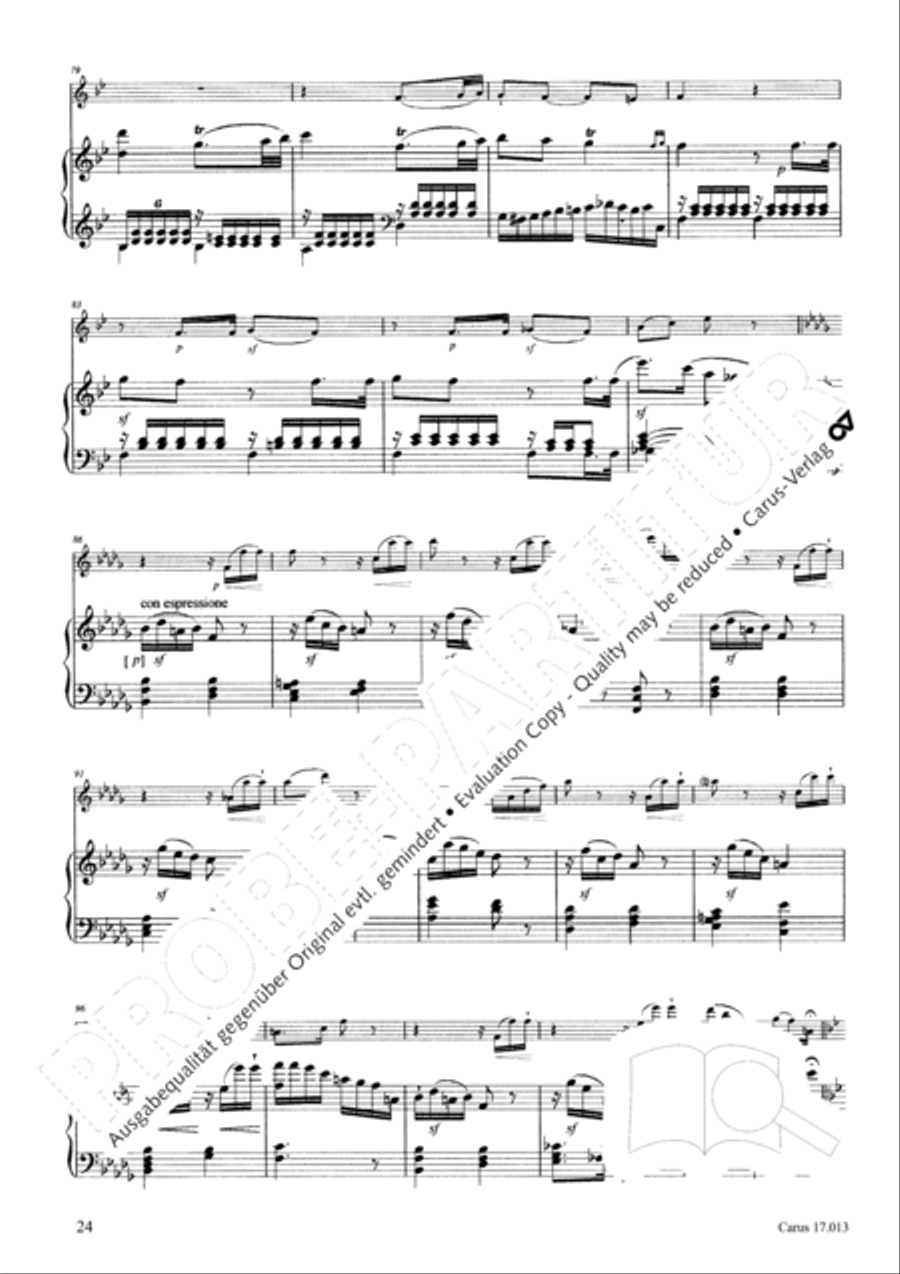 Sonate fur Querflote und Klavier Flute Solo scores gallery preview page 25