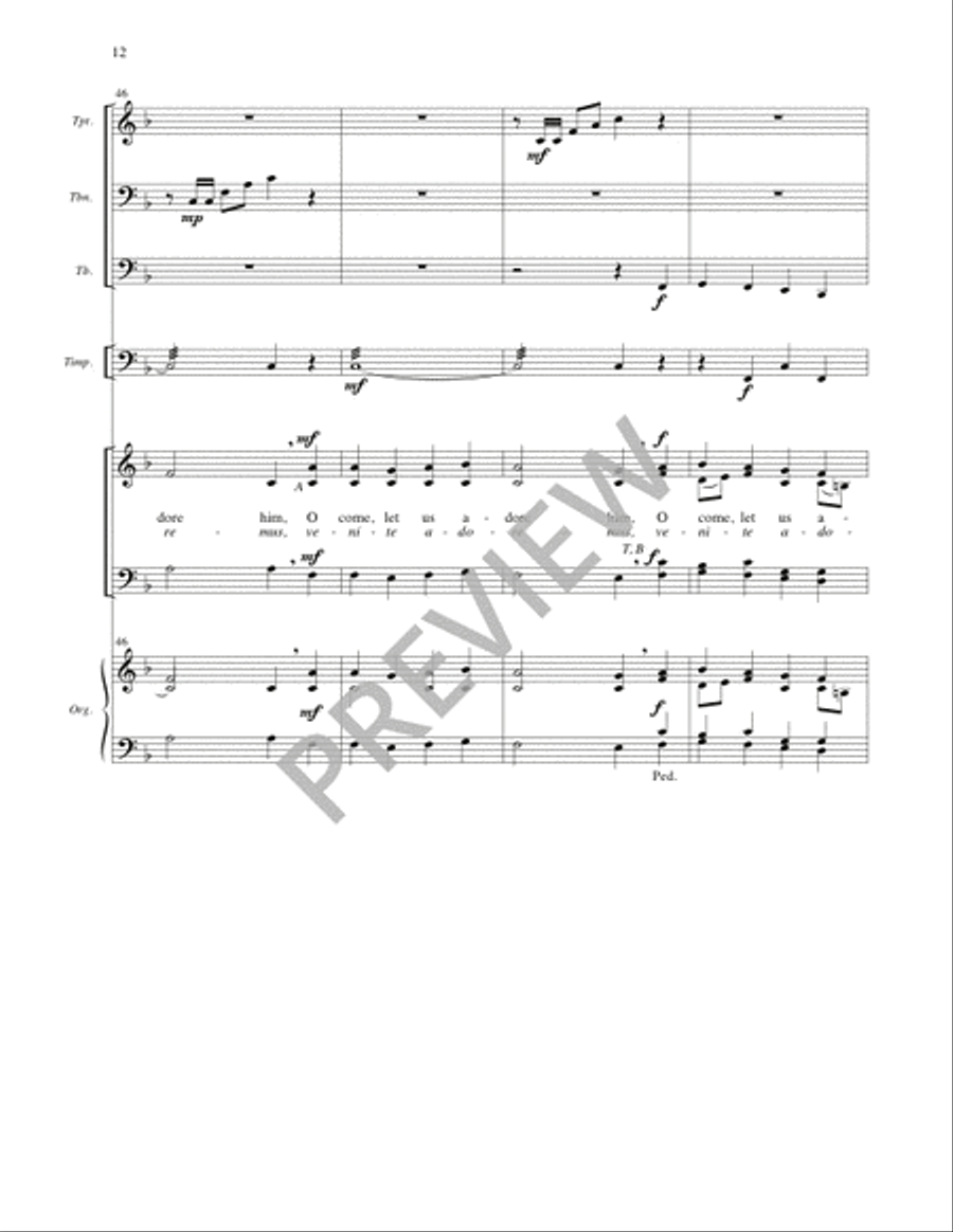 O Come, All Ye Faithful - Full Score and Parts 4-Part scores gallery preview page 13
