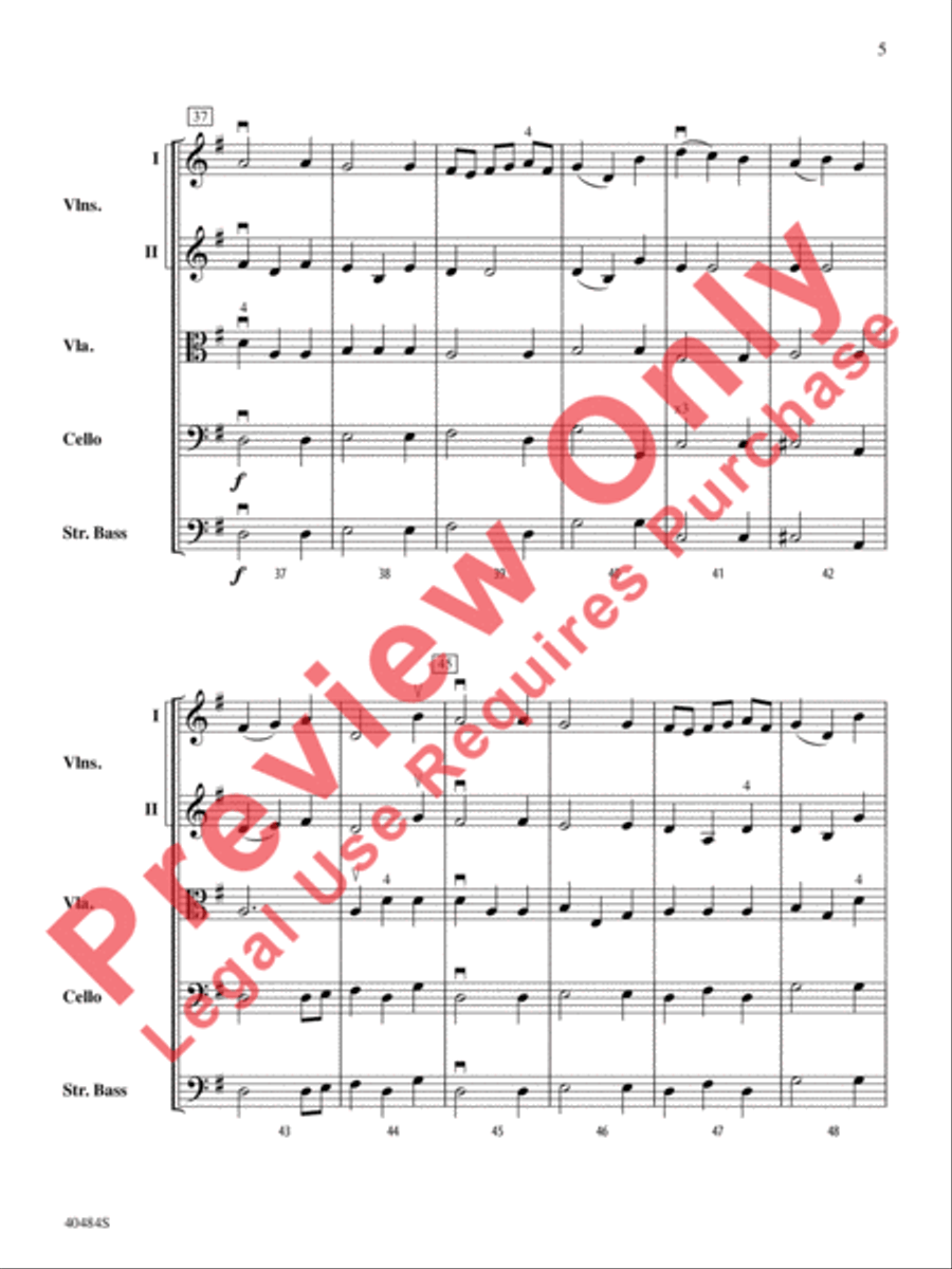 Stony Brook Waltz String Orchestra scores gallery preview page 6