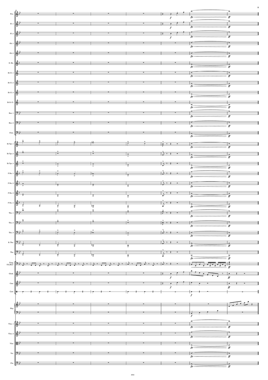 Fanfare to the Exploration of Space Full Orchestra scores gallery preview page 5