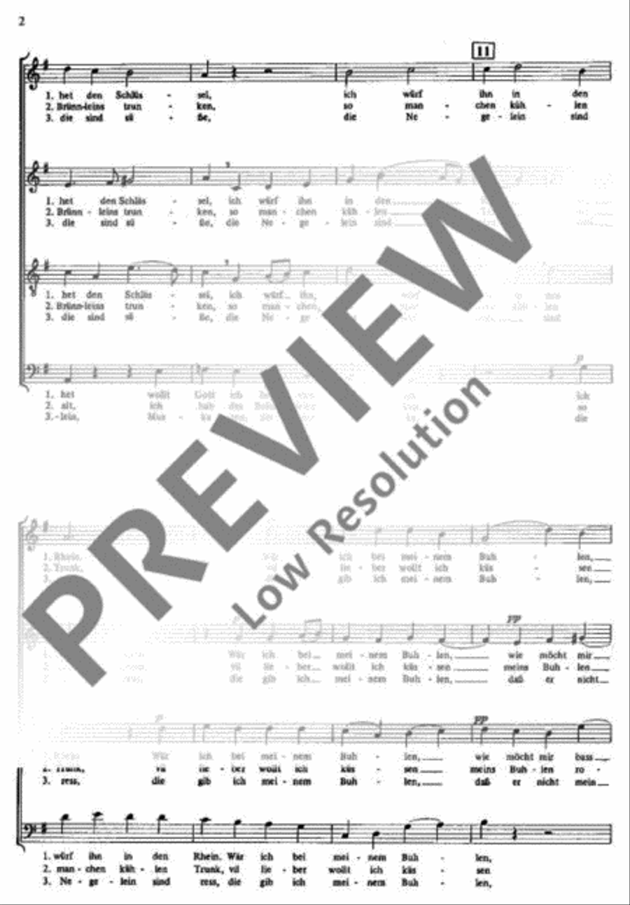 Die Brünnlein, die da fließen 4-Part scores gallery preview page 3