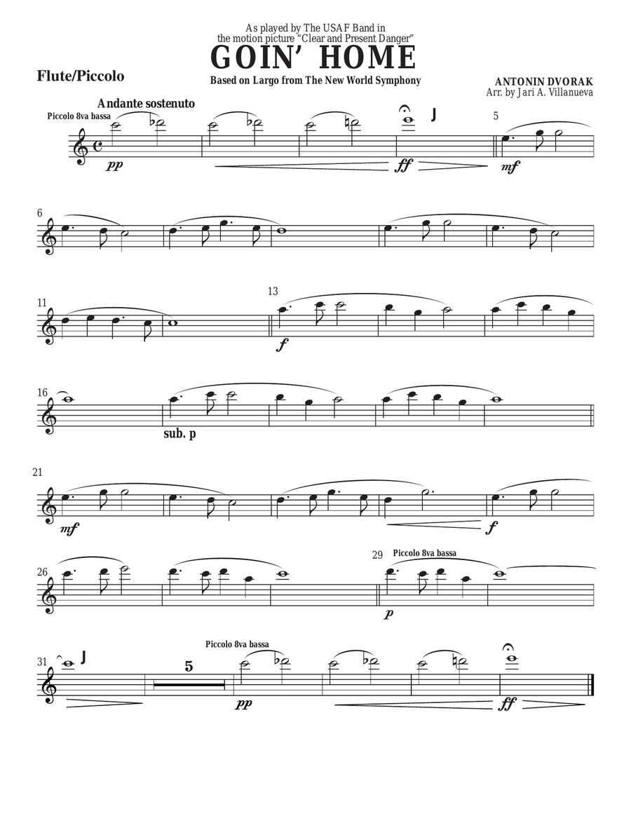 Goin' Home For Band (also called Going Home) Concert Band scores gallery preview page 6