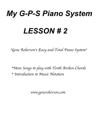 My Great Piano System Lesson #2