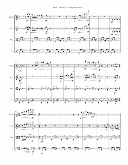 SQ18 ... Hommage à Darius Milhaud (2023) - Score Only