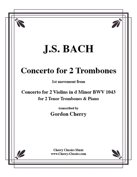 1st Movement from Concerto for two Violins (for Two Tenor Trombones & Piano) image number null