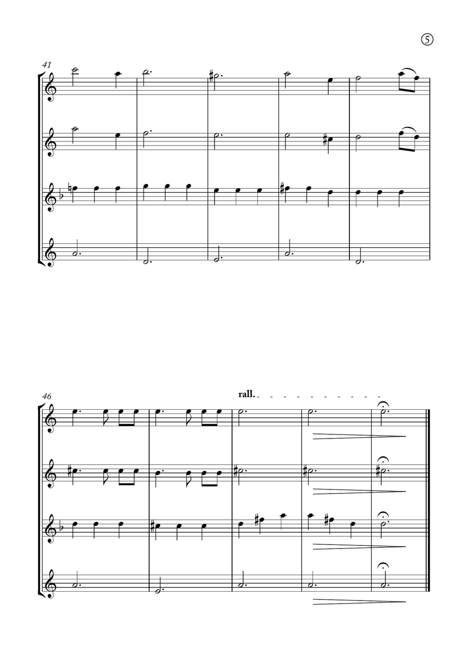 Serenade (Ständchen) Saxophone Quartet scores gallery preview page 5