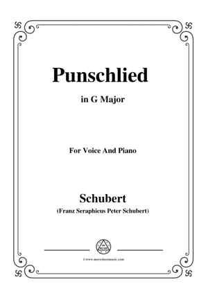 Book cover for Schubert-Punschlied (duet) in G Major,for voice and piano