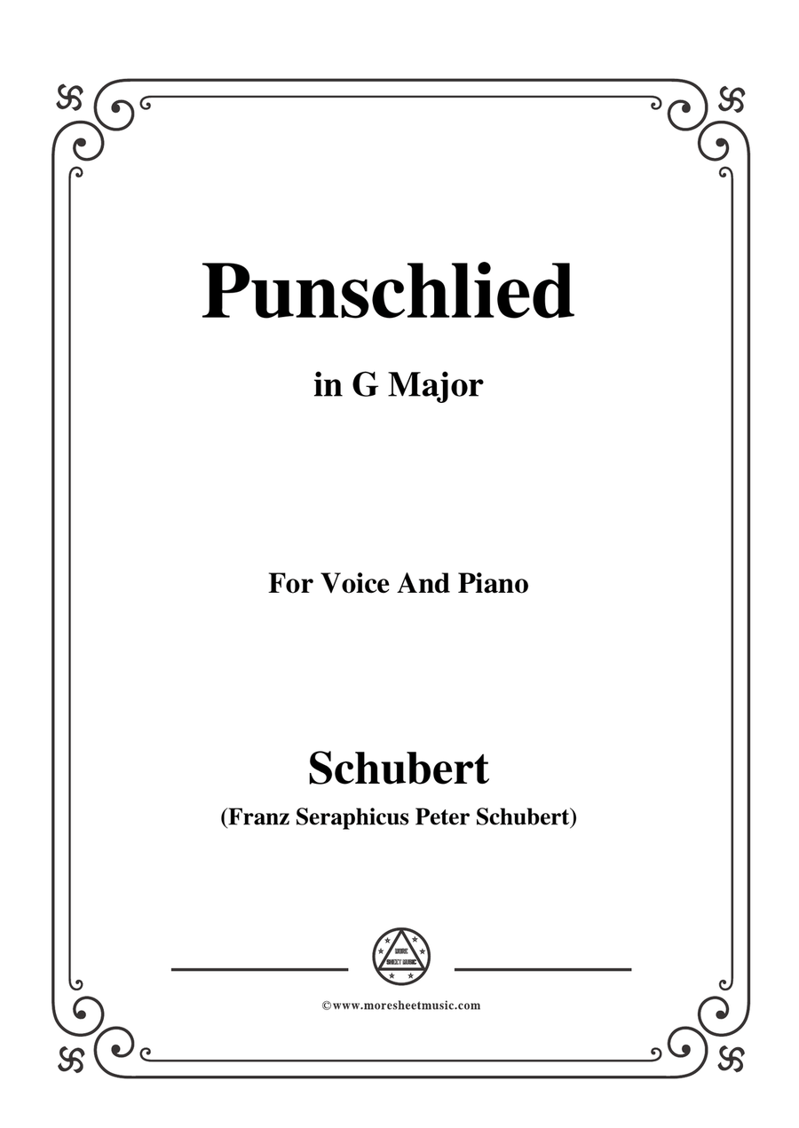 Schubert-Punschlied (duet) in G Major,for voice and piano