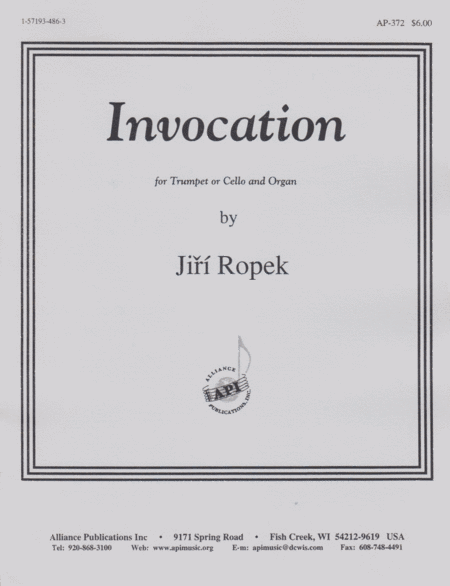 Invocation for Trumpet or Cello and Organ