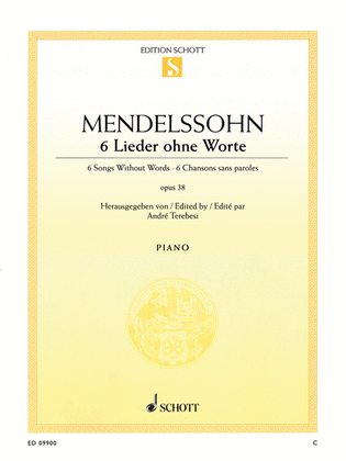Book cover for Six Songs Without Words Op. 38